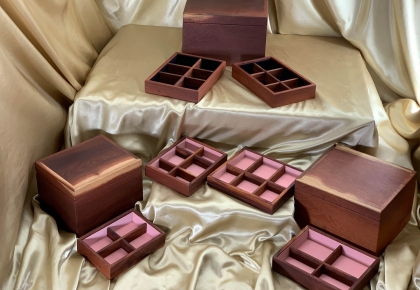 Hand crafted Australian Timber Jewellery Boxes with 2 Removable Internal Trays