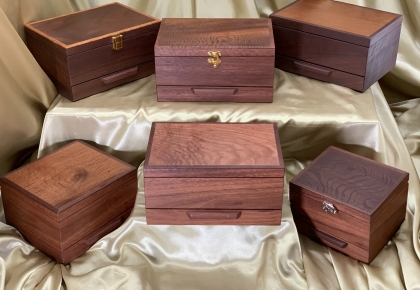 Premium Hand Made wooden Jewellery Boxes with Drawer AND Tray
