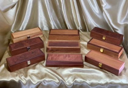 Classic wooden Pen Boxes hand turned from a variety of Western Australian timbers