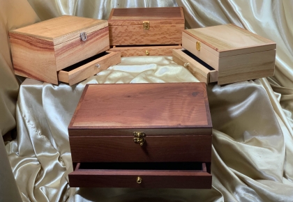 Examples of Premium Design Boxes with Drawer, some with tray - Sold Previously