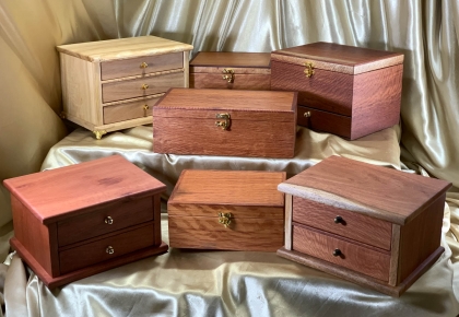 FULL RANGE OFJEWELLERY BOXES  WITH INTERNAL DIVISIONS, TRAYS OR DRAWERS - AVAILABLE NOW