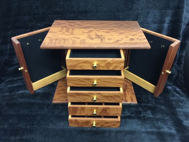 Handcrafted Timber Jewellery Box, Wooden Jewelry Box Australia