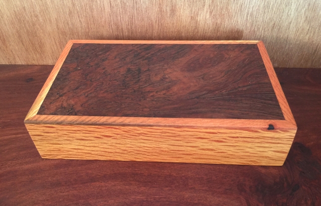 Sheoak Personal Box with Woody Pear lid and Sheok Beading