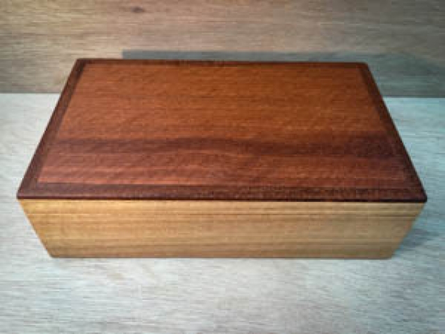 Marri Jewellery Box with Jarrah lid and removable tray (PJBT19009-L3633)