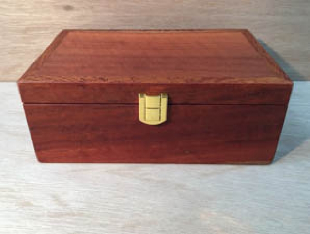 Small Jarrah Jewellery Box with removable tray (CJBT19003-L2580)