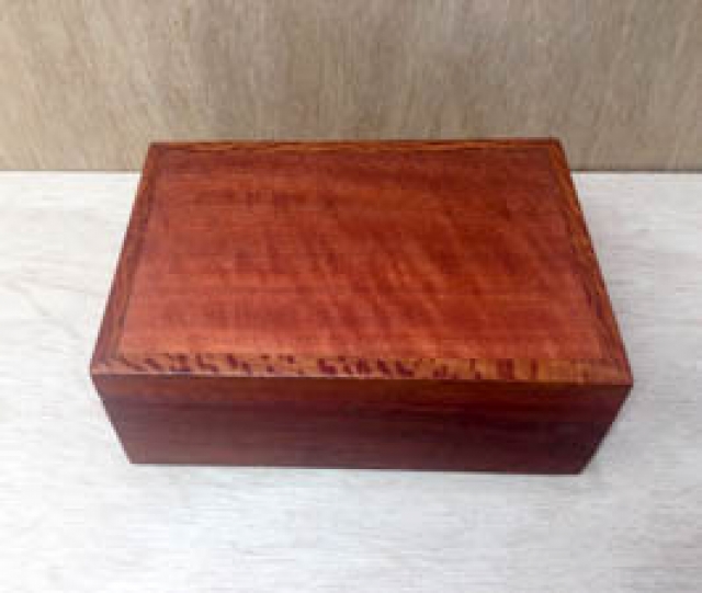 Small Pink Jarrah Jewellery Box with Removable Tray - No Catch (CJBT19004-L5224)