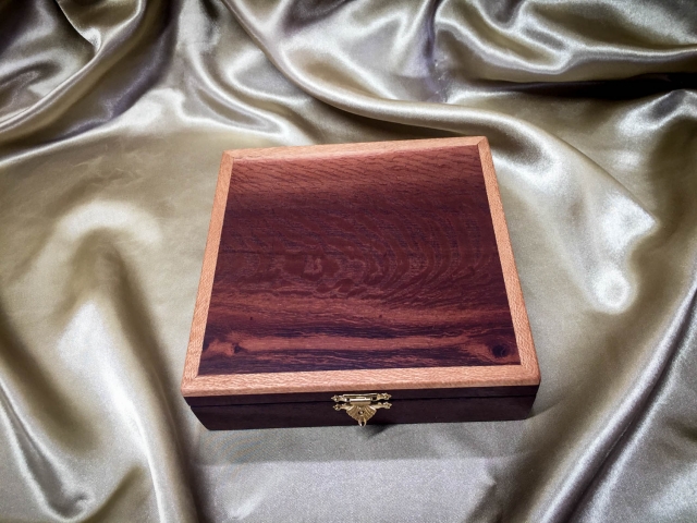 Premium Jarrah and Woody Pear Square Trinket Box (PTRSQ - L5885)