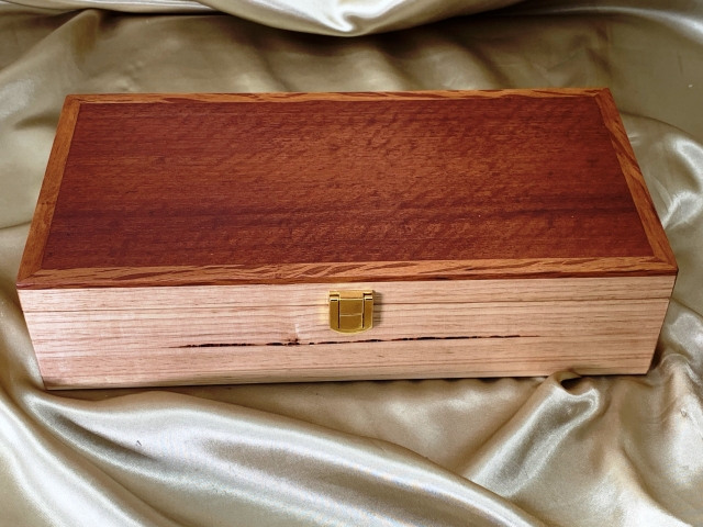 Marri Jewellery Box  with Woody Pear lid, Top Tray - Large  (PJBT20018-L7217) (8860)