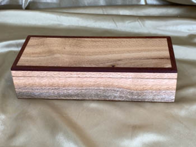 PDTB 22003-L2293 Premium Desk Top / Dressing Table Box - Australian Silky Oak Timber