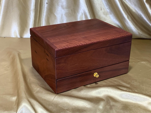 PJBD 25007-L5687 - Premium Hand Made Wooden Jewellery Box with Drawer - Western Australian Jarrah