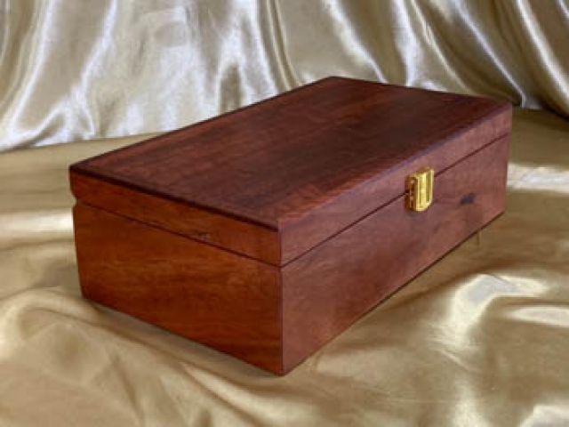 PJBT 25096-L6388 - Premium Australian Jarrah Timber Jewellery Box with Removable Tray