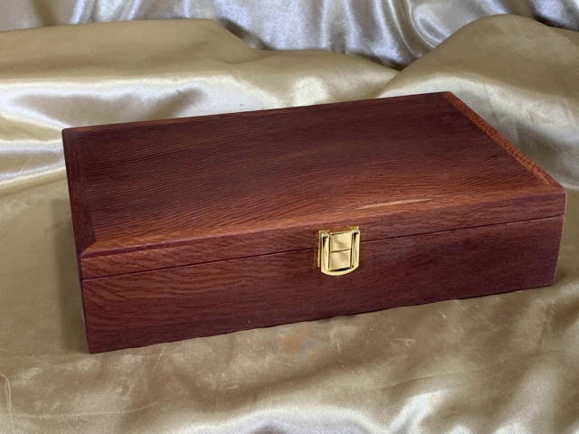 PMKB 25914-L6488 - Premium Medium Wooden Keepsake Box Hand Made from Australian Woody Pear