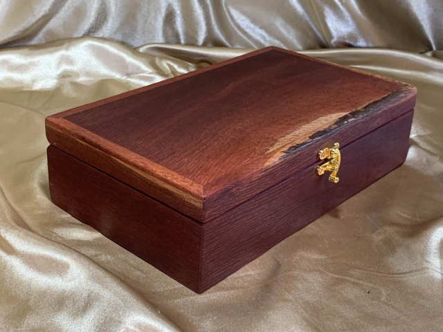 PLKB 251016-L6939 - Premium Deep Wooden Keepsake Box - Handcrafted Australian Jarrah