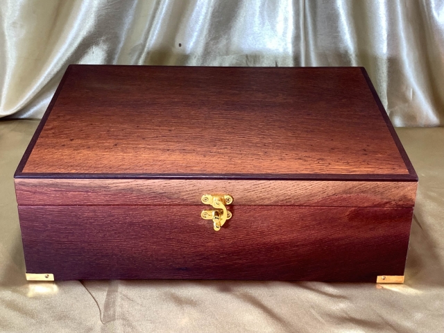 A4DB 2607A1-L9845 - Limited Edition A4 Document Box with Removable Tray - Handcrafted from Australian Woody Pear