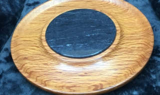 Platter - Mediaum Sheoak with Grey Marble Centre SOLD