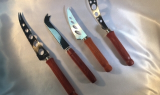 Examples of Designer Cheese Knives with Timber Handles