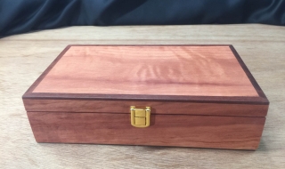 Premium Gentleman's Box- Pink Jarrah with Leather Lining / Brass Catch (PKBG19008-L5545) SOLD