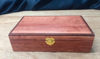 Premium Gentleman's Box - Pink Jarrah/ Leather Lining  (PKBG19009-L5549) SOLD