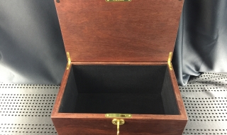 Custom Made Jarrah Cremation Box with key (- NO LONGER AVAILABLE)