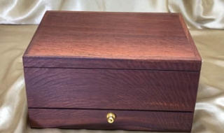 PJBDT 22001-L3186 Premium XL Jewellery Box with Drawer AND Tray - Woody Pear Timber