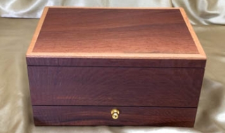 PJBDT 22002-L3193 Premium XL Jewellery Box with Drawer AND Tray - Woody Pear Timber SOLD