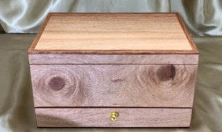 PJBDT 22007-L3165 Premium XL Jewellery Box with Drawer AND Tray - Silky Oak Timber SOLD