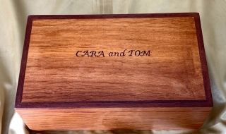 L9841 - Pyrography Example - Names on Sheoak