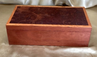PJBT 22006-L4790 - Premium Jewellery Box with Jarrah Burl Lid and Removable Tray SOLD