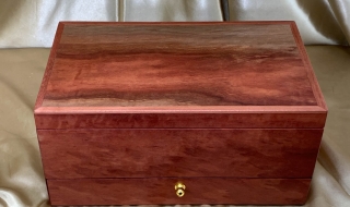 PJBDT 2324-L8282 Jarrah Jewellery Box with Bottom Drawer AND Removable Tray SOLD