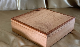 PMMB 2324-L9715 - Premium Medium Wooden Memory Box - Square