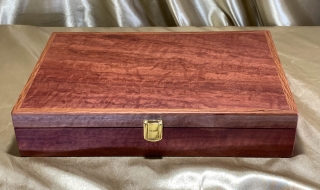 PLKB 2417-L2785 - Premium Pink Jarrah Jewellery or Keepsake Box - Hand Made in Australia