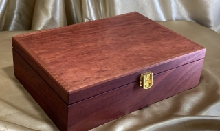 PLKB 2419-L3499 - Premium Large Pink Jarrah Keepsake Box - Hand made in Australia