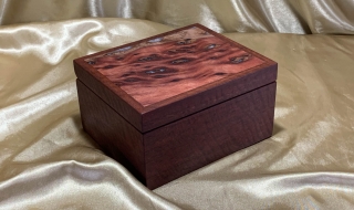 LEDRJB 242504-L3606 - Limited Edition Resin Filed Jarrah Jewellery Box with Tray - Made in Australia