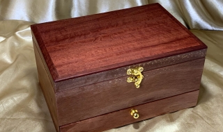 PJBDT 242501-L3730 - Premium Jarrah Jewellery Box with Drawer and Tray SOLD