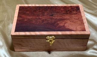 LEDRKB 25004-L4135 - Limited Edition Pink Jarrah and Resin Filled Jarrah Burl Keepsake Box