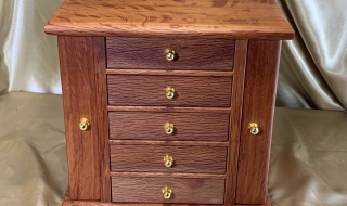 LEDMD5W 25031-L5063 - Limited Edition Wooden Jewellery Box with 5 Drawers - Australian Sheoak