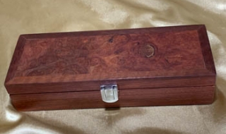 PB 24252-L3050 - Hand Made Wooden Pen Box - Premium Australian Jarrah Burl