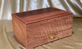 PJBD 25006-L5678 - Premium Handcrafted Wooden Jewellery Box - Made in Australia from Pink Jarrah SOLD