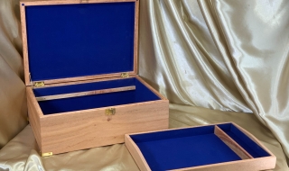 A4DB 25001-L5527 - Wooden A4 Document Box with removable top tray handcrafted SOLD