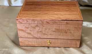 PJBDT 25093-L6164 - Premium Handcrafted Wooden Jewellery Box with Drawer and Tray - Sheoak - SOLD