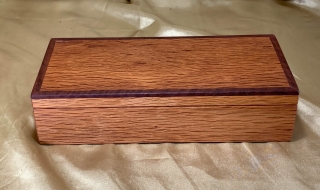 PMTDB 2605TP4-L9160 - Premium Medium Sized Wooden Treasure / Desk Box Handcrafted in Australia