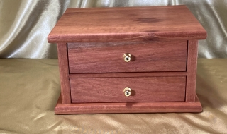 LED2D 2607192D2-L9966 - Limited Edition Handcrafted 2 Drawer Wooden Jewellery Box