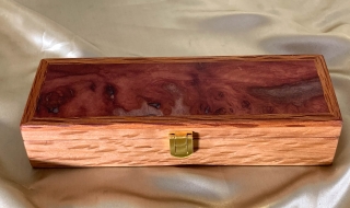 PB 2608PB2-L0829 - Premium Pen Box Handcrafted from Australian Sheoak with Jarrah Burl Lid