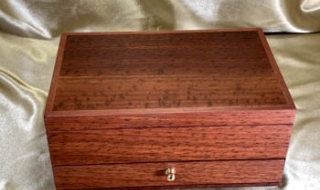 PJBDT 261002-L1318 - Premium Wooden Jewellery Box with Drawer AND Tray - Australian Jarrah